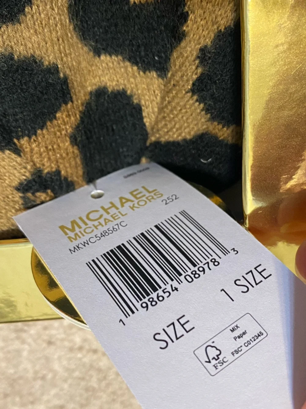 New {Michael Kors} Leopard Print Scarf & Hat Set